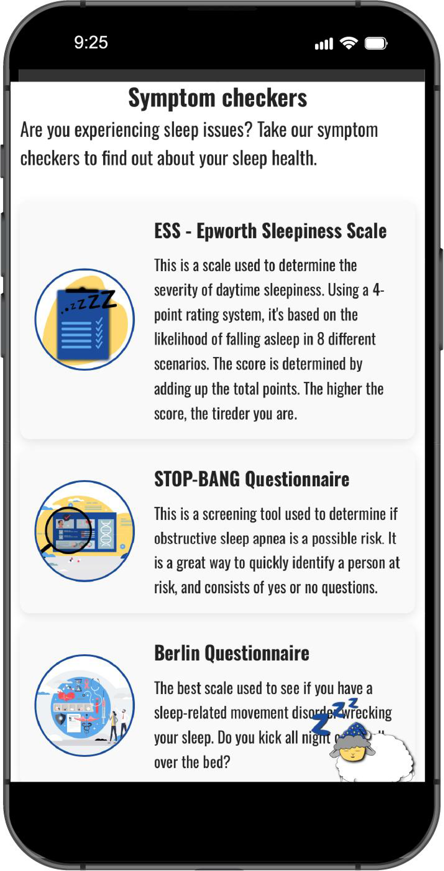 image of sleep wiser mbile mockup